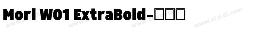 Morl W01 ExtraBold字体转换